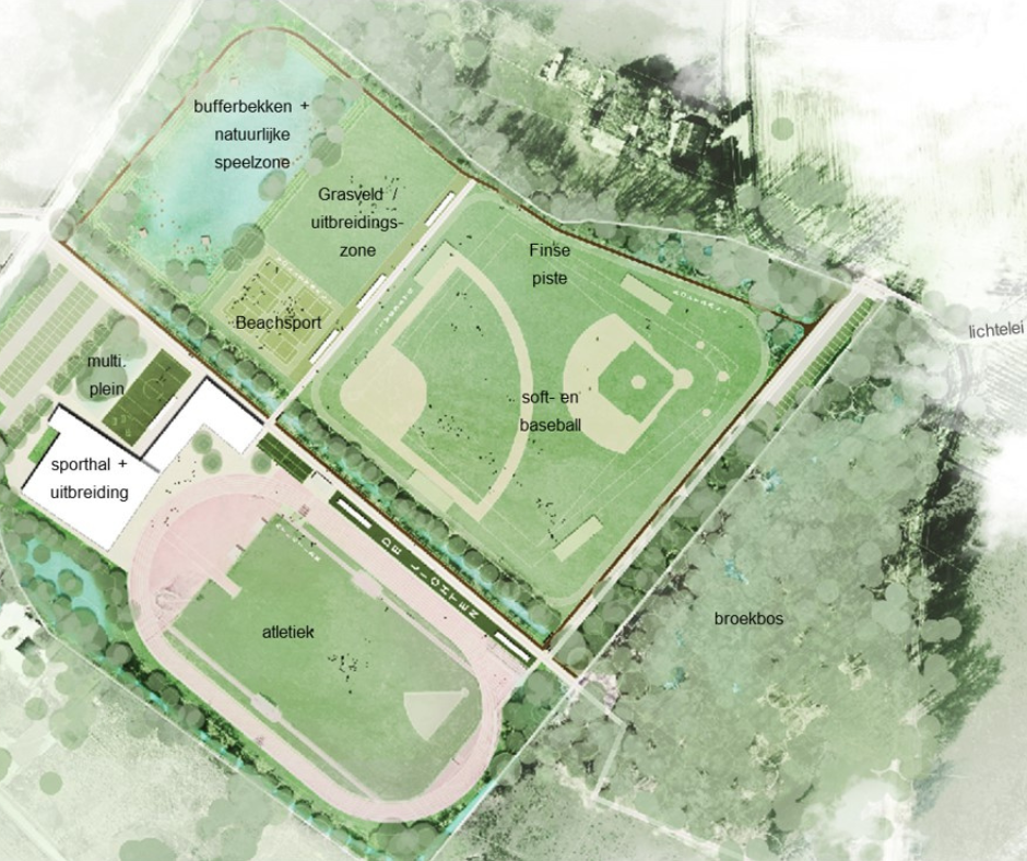 Indeling sportsite De Lichten